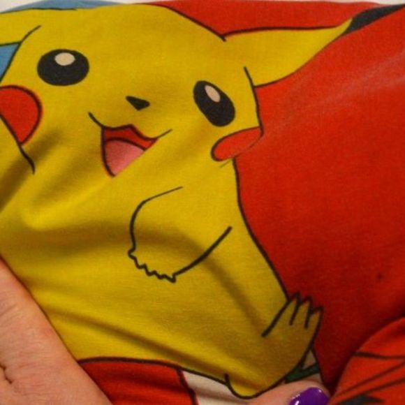 Vintage Pokemon 1998 Throw Pikachu, Snorlax, Eevee, Poliwrath Pillow 2 Sides - Picture 5 of 7